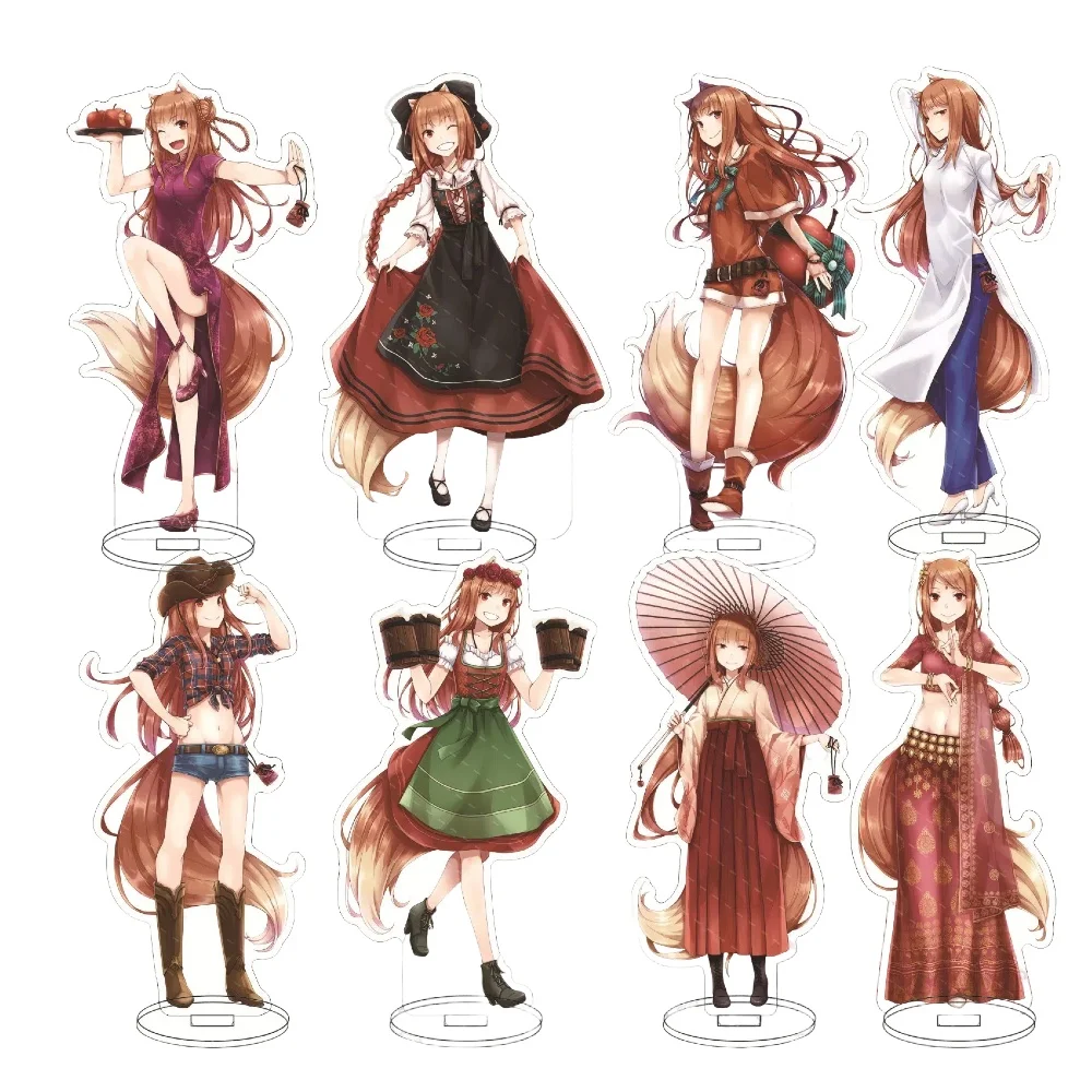 

Charm Anime Fans Gifts HD Characters spice and Wolf Acrylic stand character doll anime key chain for gift table decorations 15CM