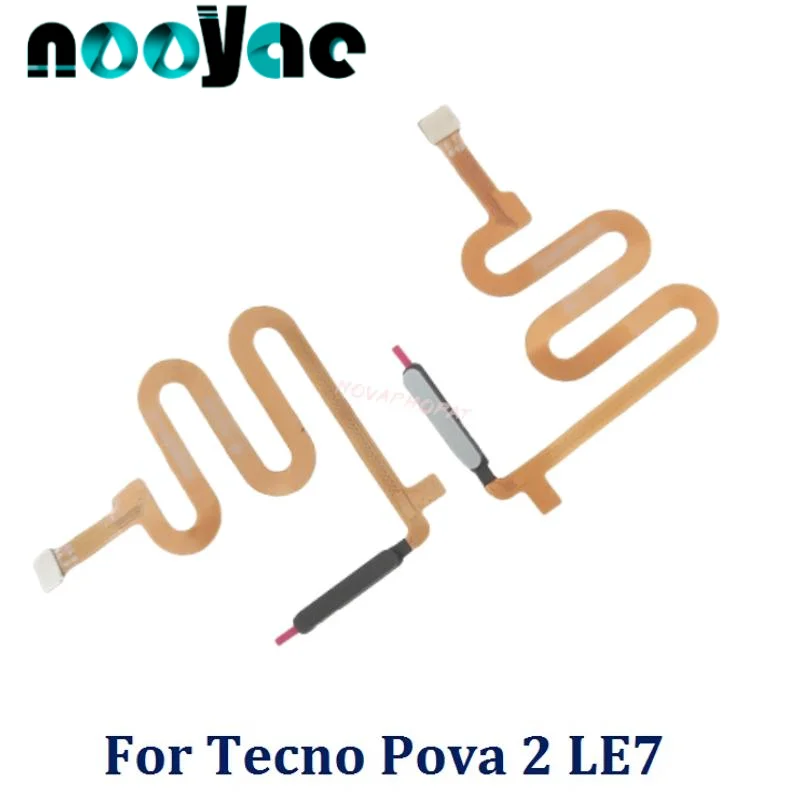 

For Tecno Pova 2 LE7 Fingerprint Flex Button Power Switch On Off Home Control Unlock Key Sensor Flex Cable