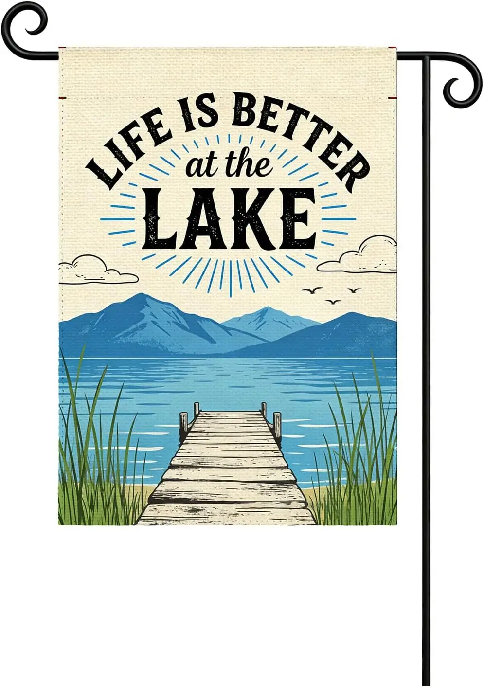Garden Flag, Lake House Fishing Camping Outdoor Flag 12 x 18 Inch yyi