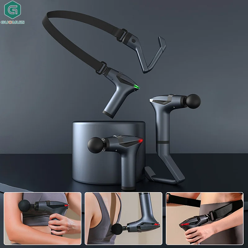 Массажный пистолет, глубокий массажер для мышц, пояс для релаксации с удлиненной ручкой, массажер для спины 3-в-1 для облегчения боли