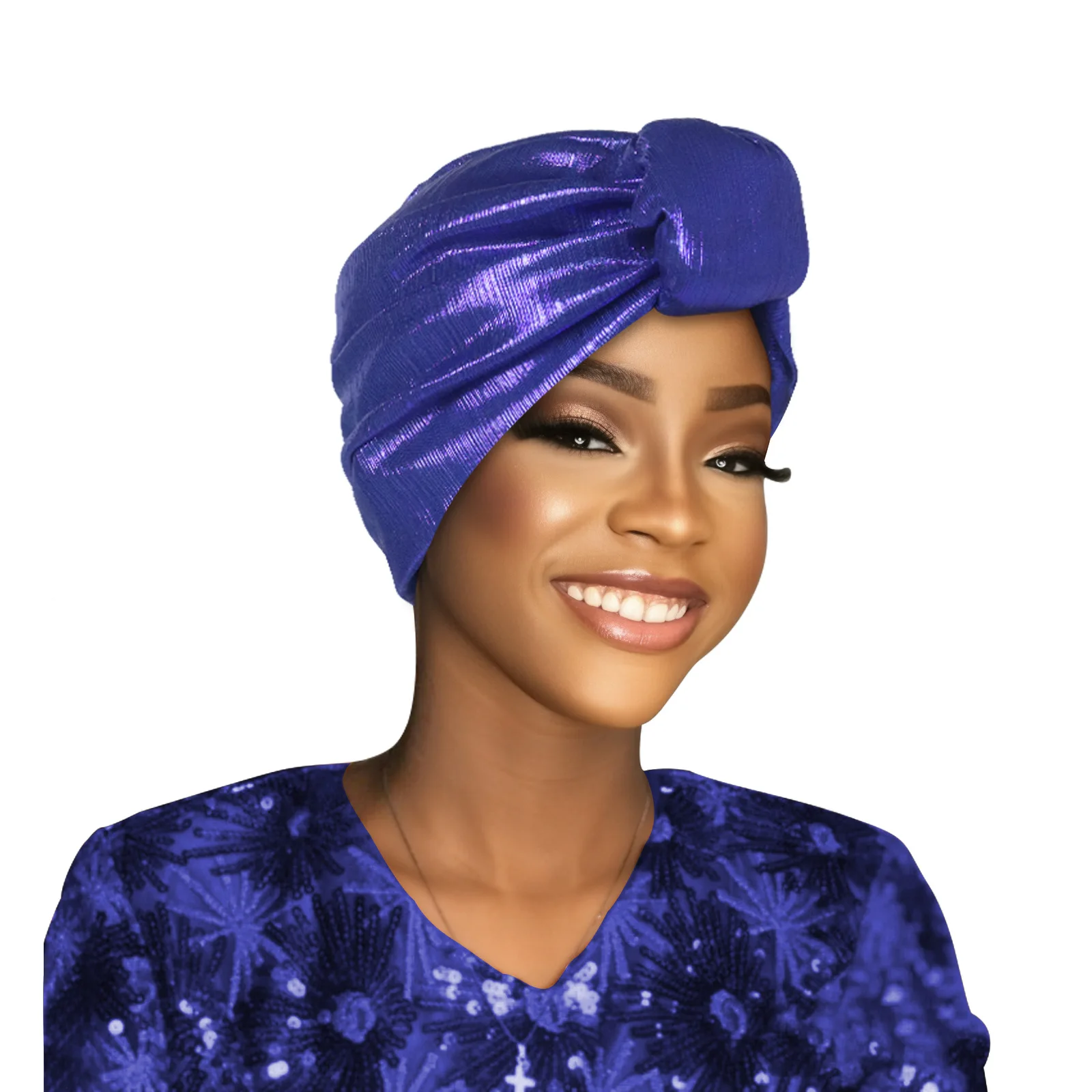 Mode Moslim Vrouwen Hijab Chemo Cap Glanzende Hoofddoek Tulband Indiase Hoed Hoofd Wrap Afrikaanse Headties Nigeriaanse Bruiloft Headear 2025