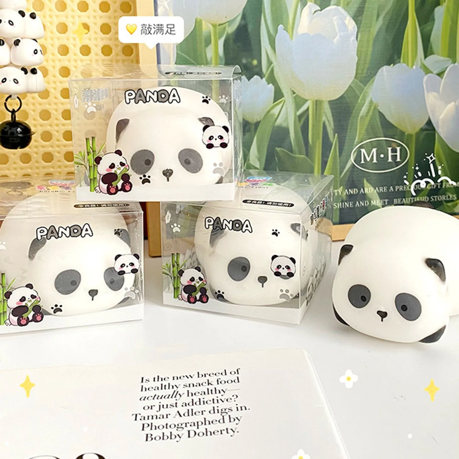 Happy Panda Decompression Toy Animal Squeeze Antistress Toy Black White Panda Doll Stress Relief Pinch Slow Rebound Fun Toy