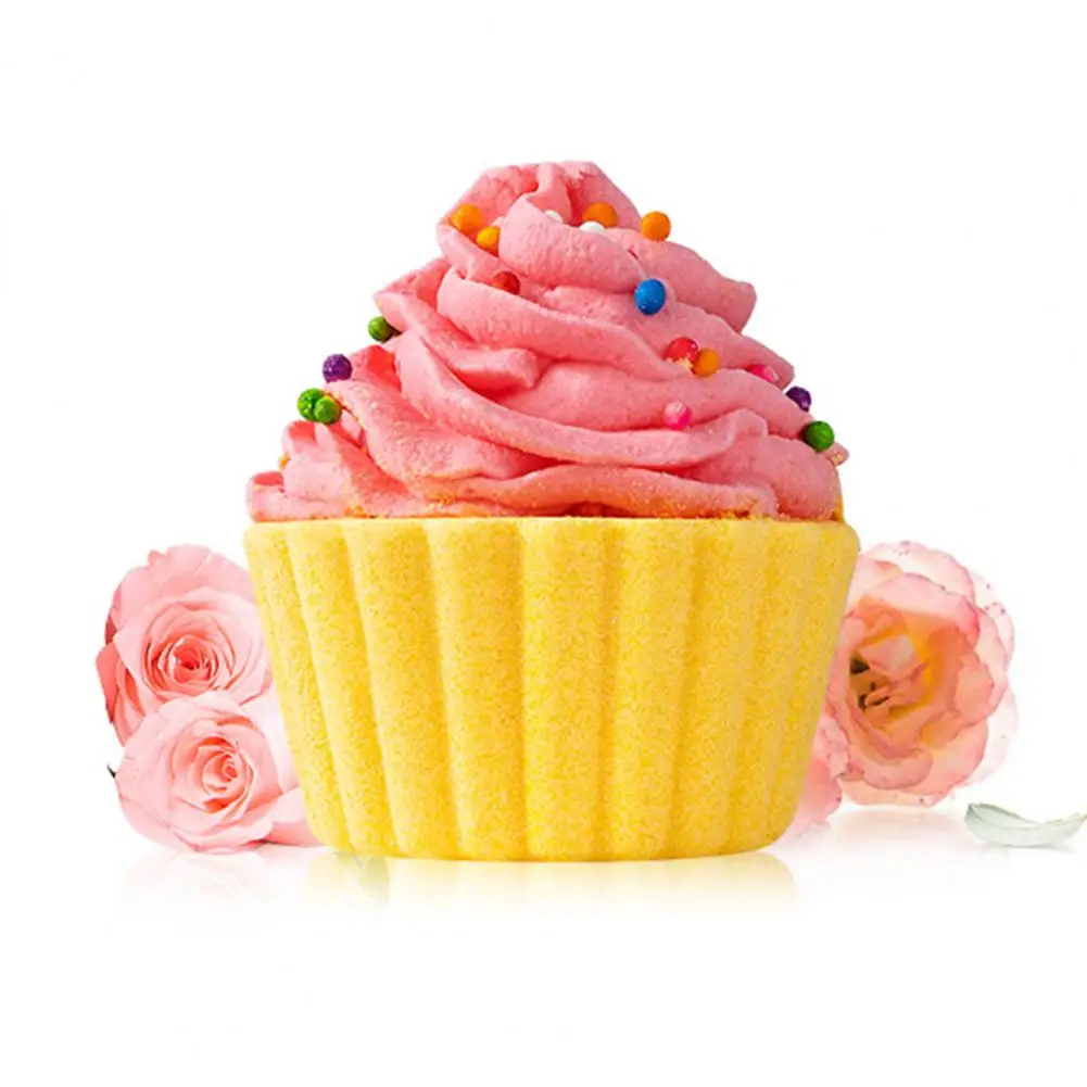 

Детские бомбочки для ванны ручной работы в форме кексов с растительными экстрактами и эфирными маслами, шипучие шарики для душа, увлажняющий спа-подарок для сухой кожи