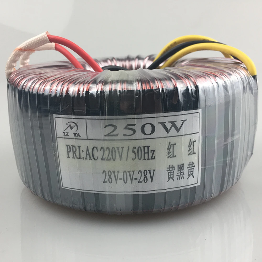 250W toroidal transformer 220V to dual 12V15V18V24V28V30V power amplifier transformer audio power supply can be customized