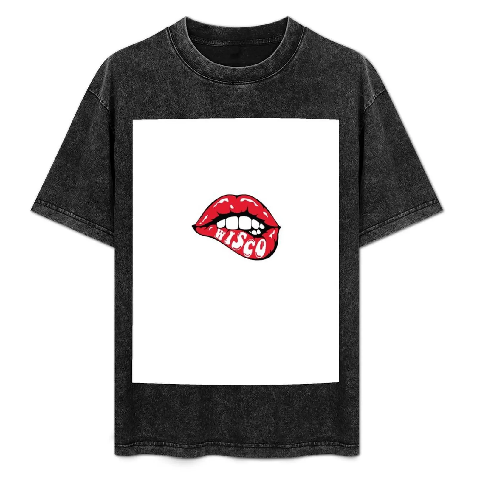 

Wisco Lips T-Shirt Casual Pattern Print Tee Shirt