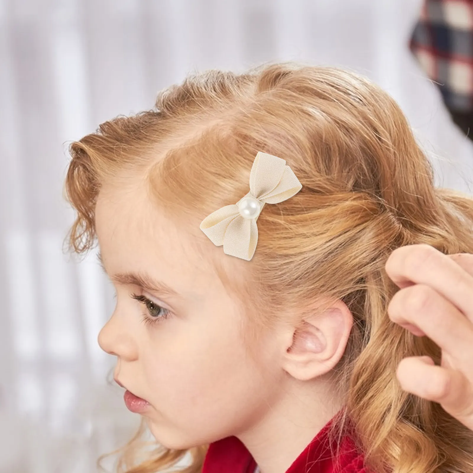 

8Pcs Bow Hair Clips with Faux Pearl Detail Elegant Double Bow Design for School Parties Daily Wear Toddler Girls Hair Bows