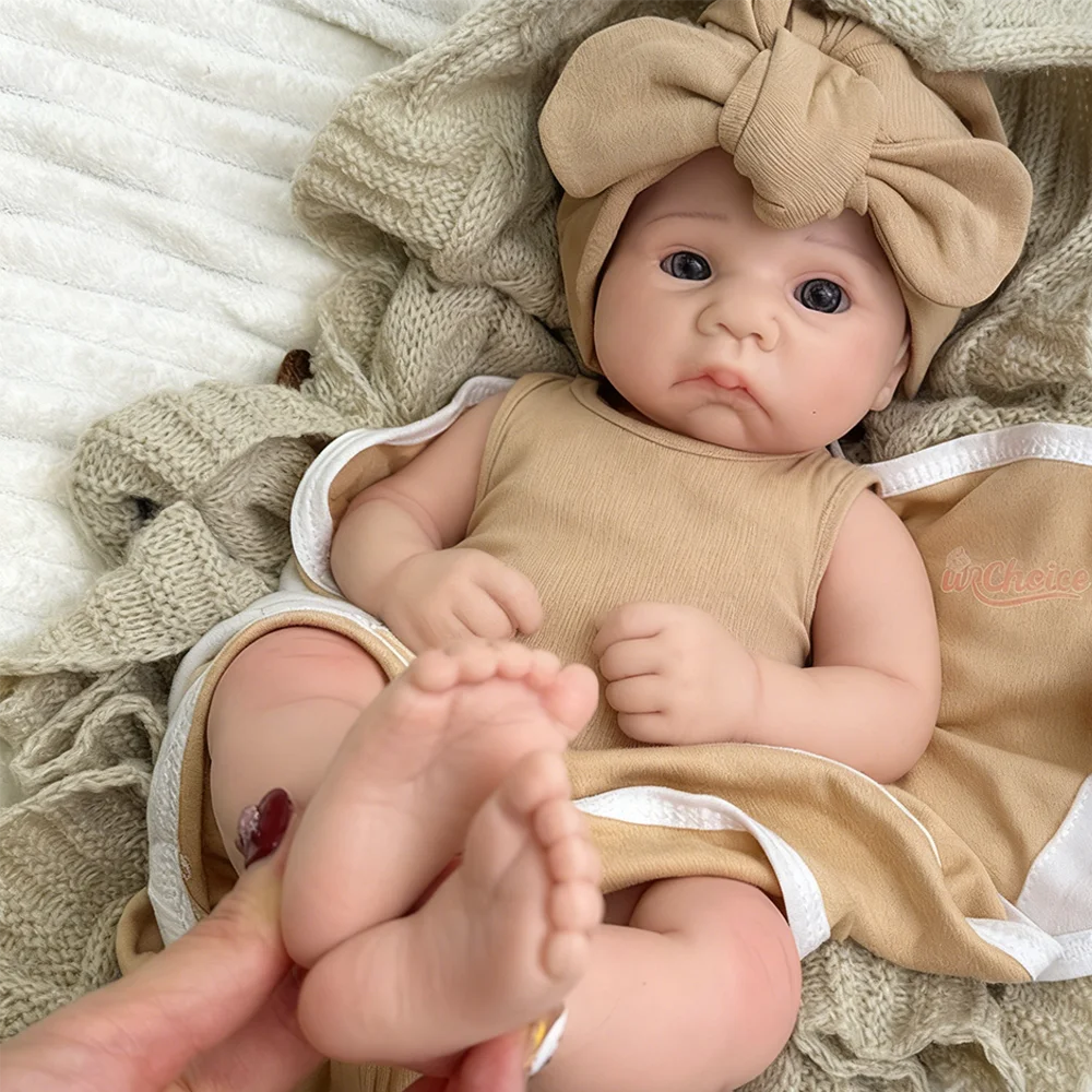 반짝반짝 빛나는 눈을 가진 부드러운 39cm 실리콘 리본 인형 소년, 부드러운 몸, 신생아 생일 선물, 사진 소품