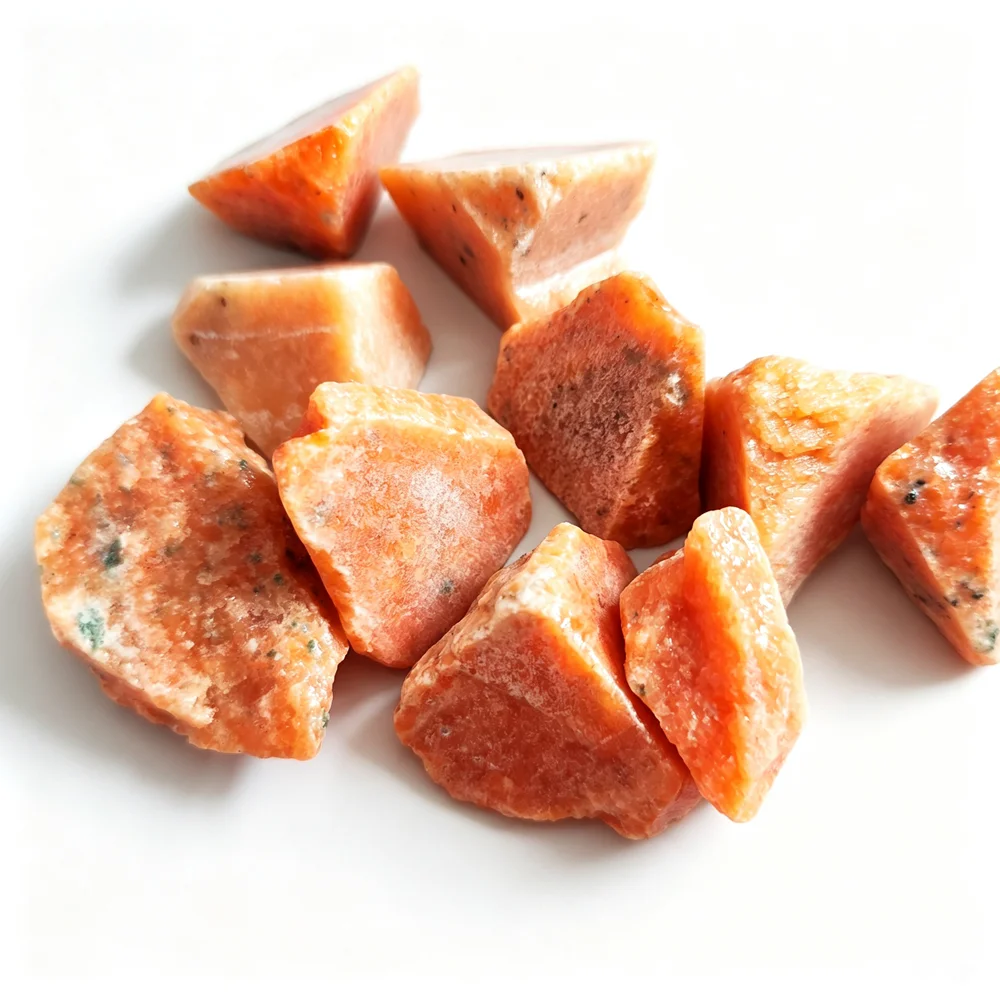 Natural Rough Orange Sunstone Healing Crystal Diffuser Stone Home Decor Mineral Specimen for Jewelry Making Chakra Meditation