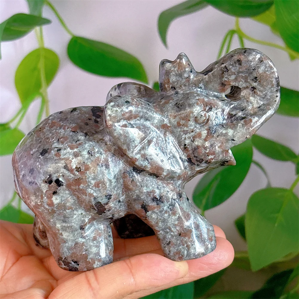 Yooperlite Elephant Crystal Natural Stone Quartz Minerals Home Decoritems Reiki Gifts Energy Healing Lucky Auspicious Love
