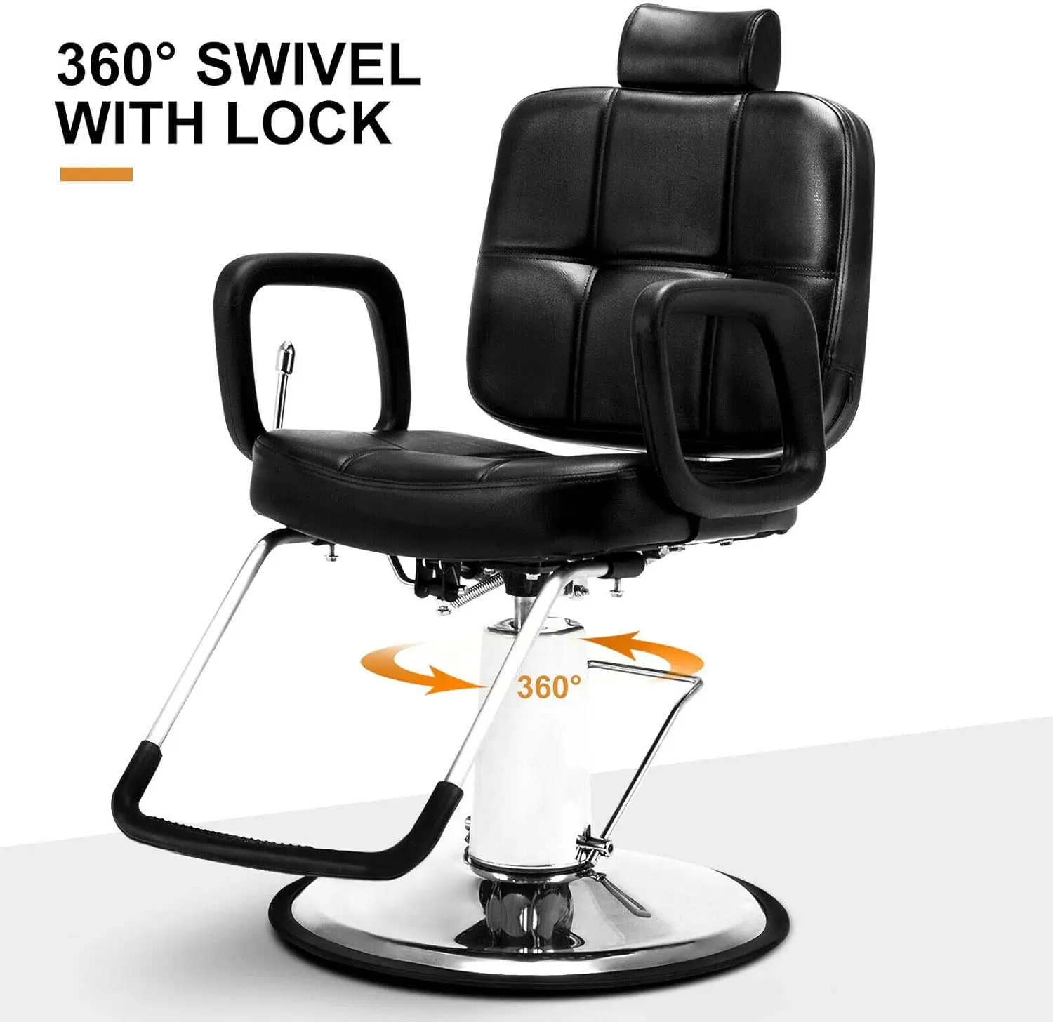 hand Hydraulic Recline Barber Chair Salon Chair for Hair Stylist Heavy Duty Tattoo Chair Shampoo Beauty Salon Equipment