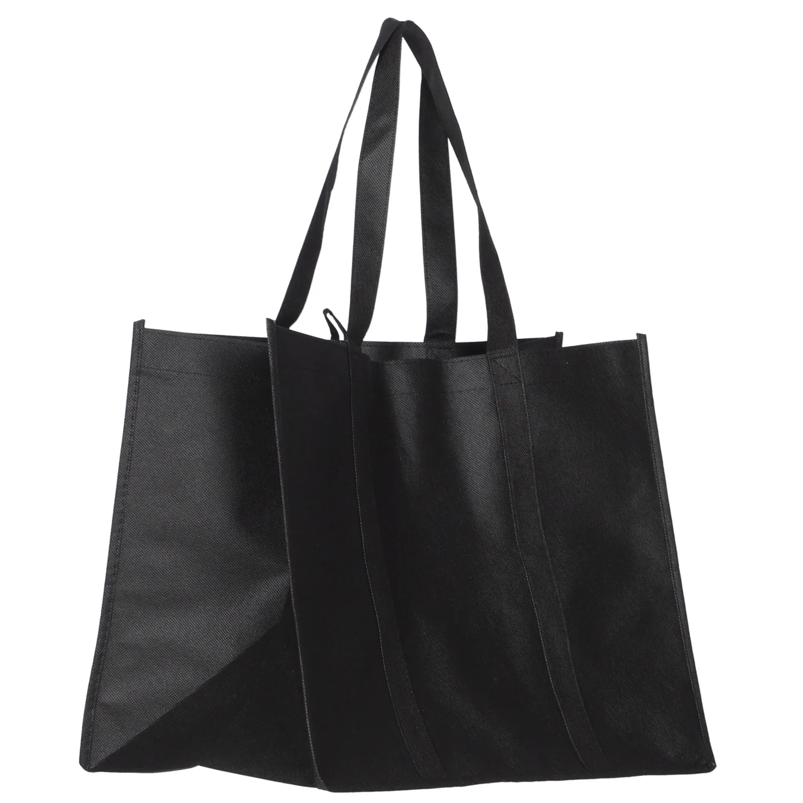 5 قطعة أكياس نزهة غير منسوجة قابلة للطي مقاومة للاهتراء سعة كبيرة تخزين المواد الغذائية حمل الحقائب المحمولة في الهواء الطلق قابلة لإعادة الاستخدام الغداء