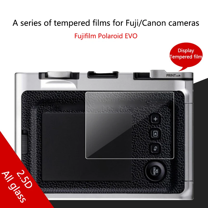 HD Camera Screen Film Tempered Glass Anti-Fingerprint Portable Installation for FUJIFILM Instax Mini Evo Instant Camera