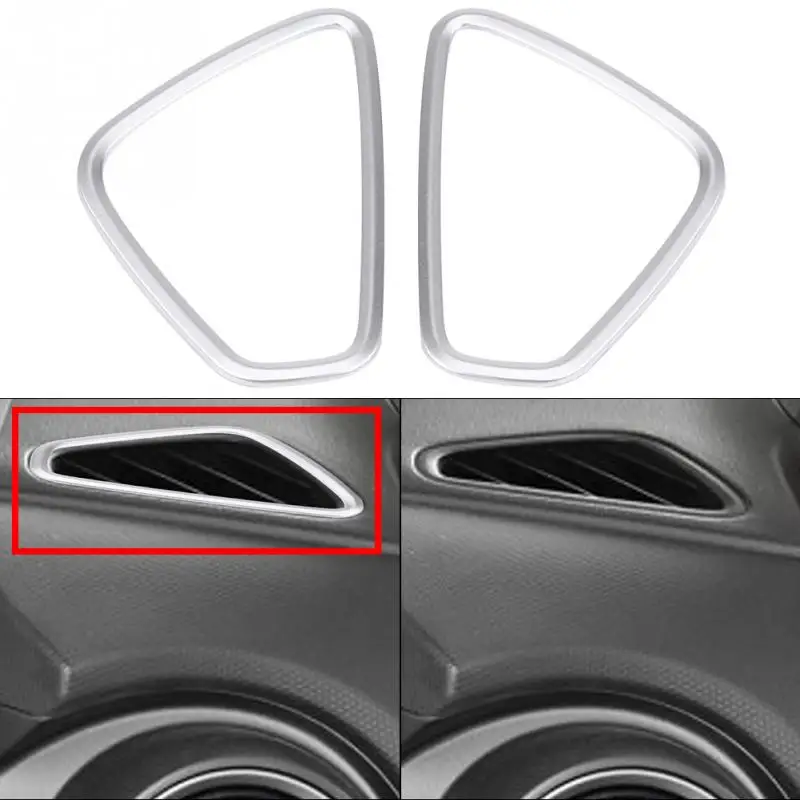 

2pcs Car Front Side Air Vent Trim Cover Frame for Hyundai Encino Kauai Kona 2017 2018 2019 2020 SUV Car Accessories