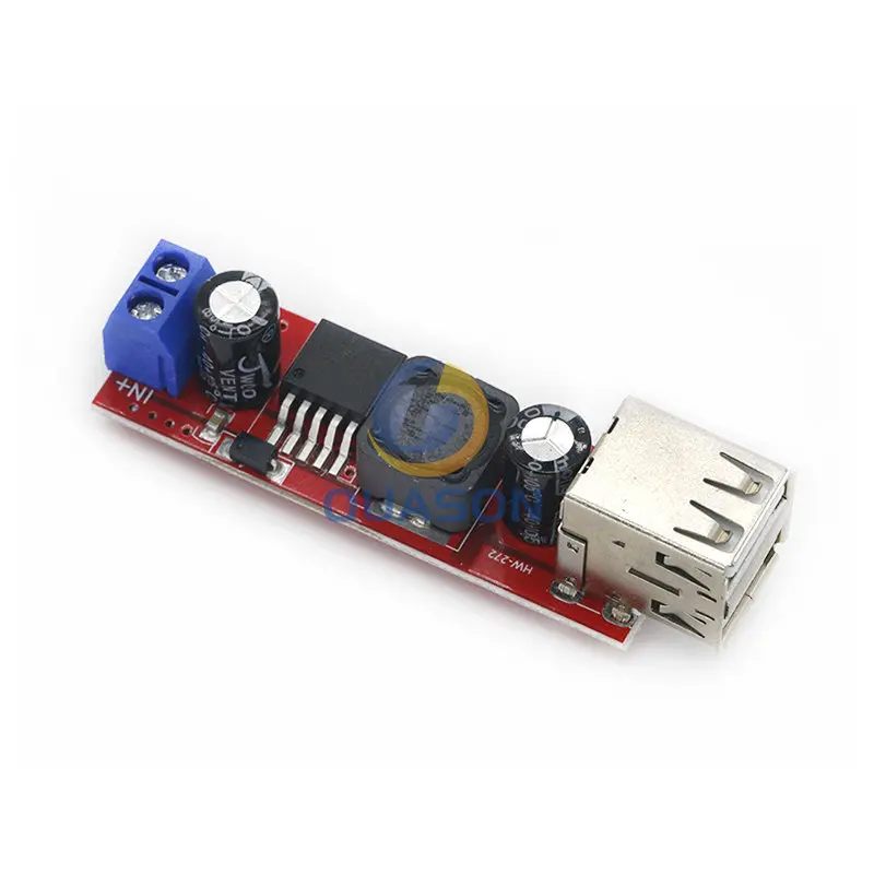 DC 6V-40V için 5V 3A çift USB şarj DC-DC Step-down dönüştürücü modülü araç şarj cihazı LM2596 çift USB