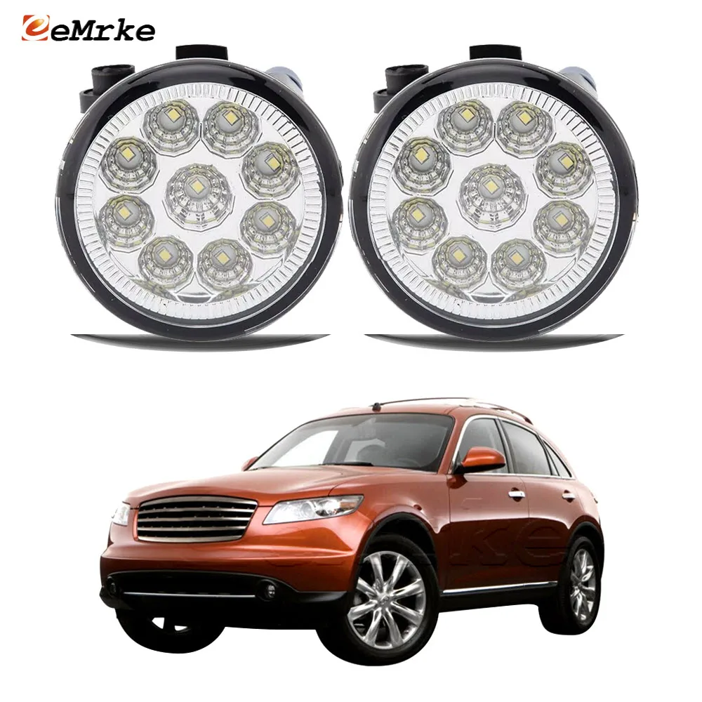 

Усовершенствованные светодиодные противотуманные фары в сборе PTF для Infiniti FX S50 FX35 FX45 2006 2007 2008 Автомобильные фары Дневные ходовые огни