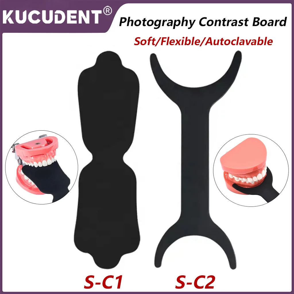 Dental Photography Contrast Board Photo Black Background Board Bendable Soft Flexible Autoclavable Teeth Whitening Dentist Tools