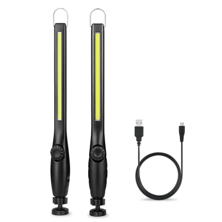 

COB LED Flashlight Magnetic Work Lights Outdoors Camping USB Rechargeable Torch Hook Portable Inspection Lamp for Car Repair