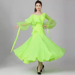 High-end Women's Modern Dance Dress National Standard Party Waltz Competition Clothes Big Swing  Ballroom Performance Costumes