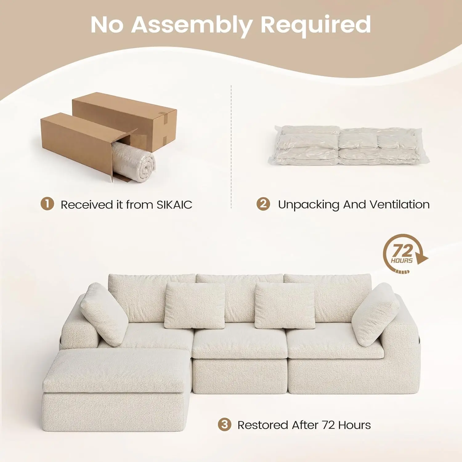 108-Inch Modular Cloud Sectional 4