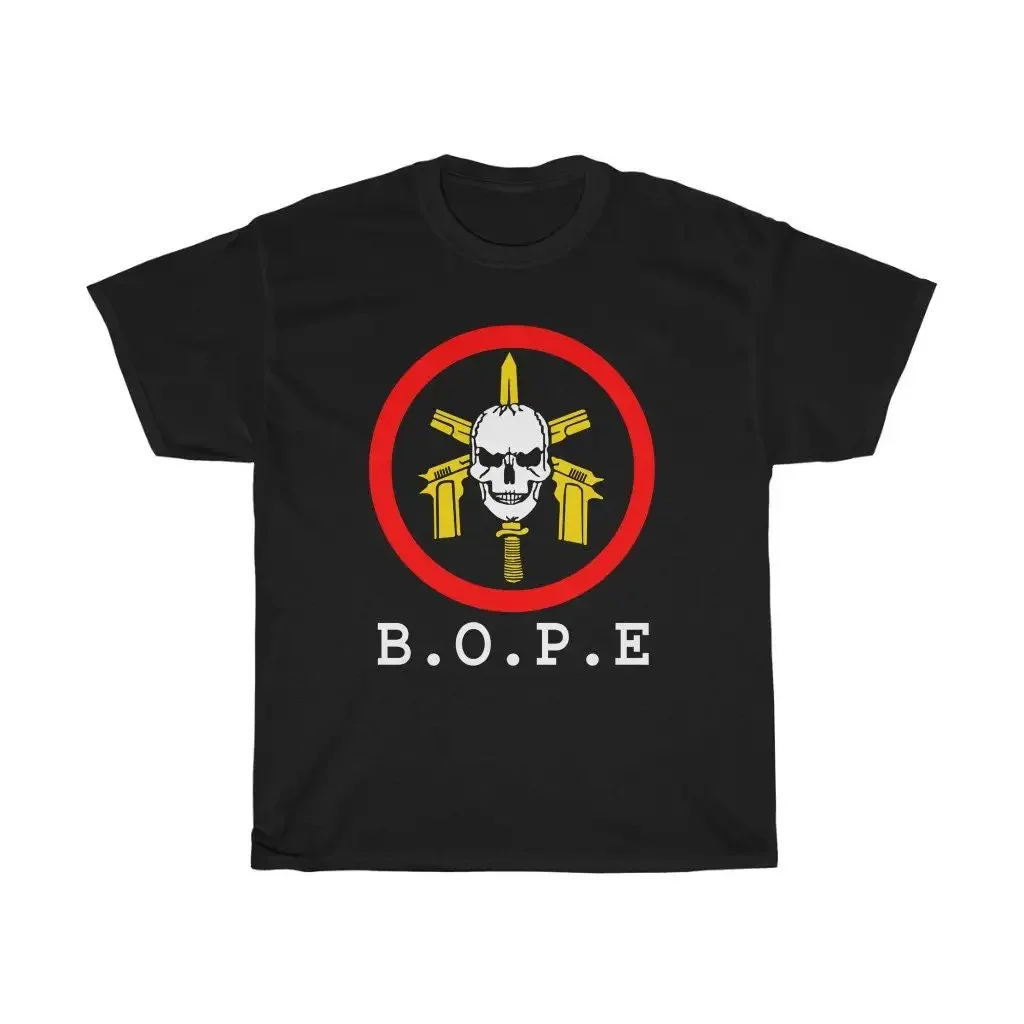 تي شيرت Bope Tropa De Elite Squad البرازيلي القوة الخاصة باللون الأسود الداكن مقاس S إلى 5Xl