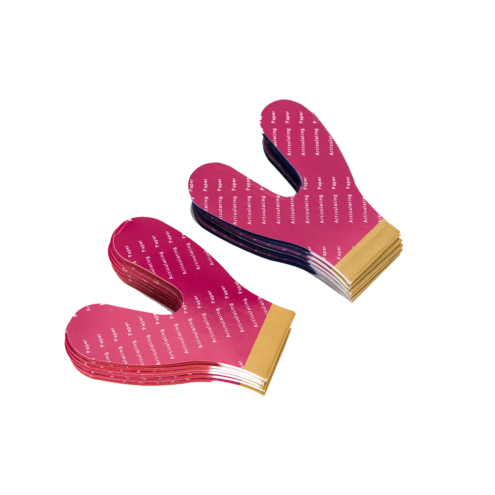 Precision Biting Paper for Occlusion Horseshoe Shaped Accurate Thickness for Denture Alignment and Bite Assessment