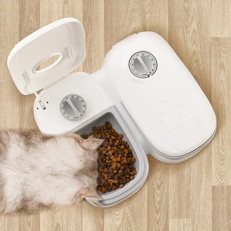 Pet Dog Feeder Dogs Dry Dispenser Smart Food Detachable Timing for Cats Auto Automatic Timed