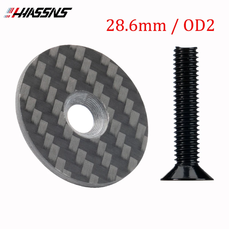 HASSNS Carbon Fiber Mtb Bike Stem Cap Bicycle Handlebar Table Cover Vvt Bridge Throat Aluminum Alloy Screw Riser Headset Top Cap