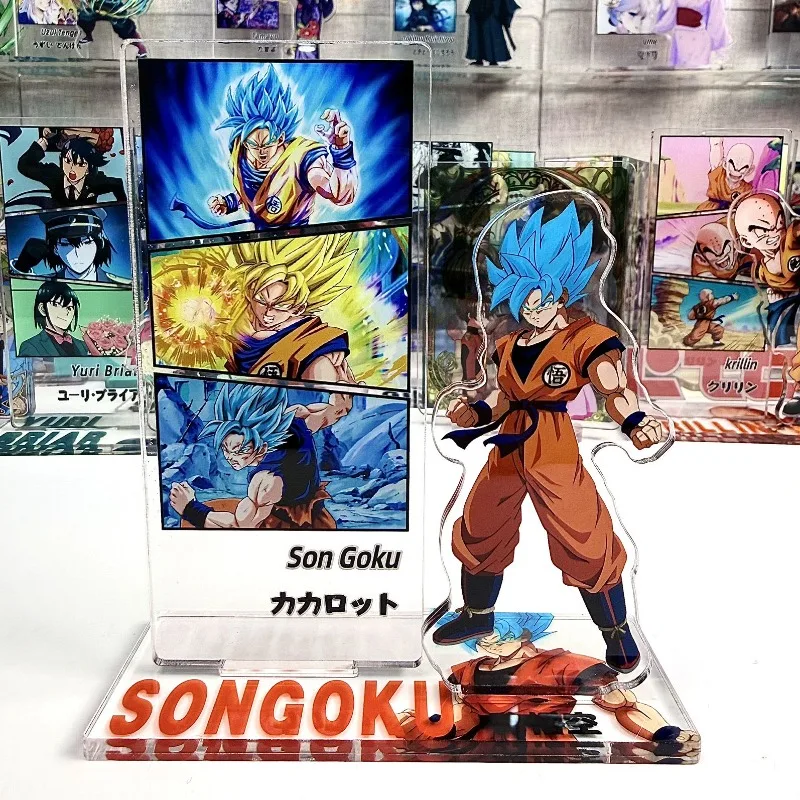 

Anime Dragon Ball Goku Krillin Piccolo Acrylic Double-sided Desktop Ornaments Cute Cartoon Three-dimensional Ornaments Toy Gift
