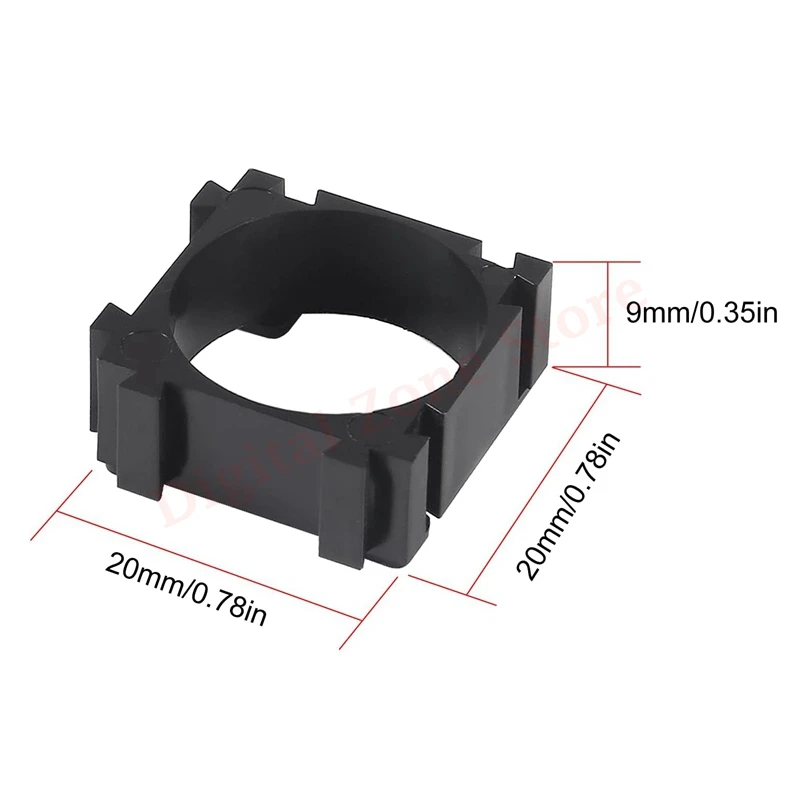 100 Pcs 18650 Lithium Battery Holder Stand Cylindrical Plastic Cell Bracket for DIY Battery Pack