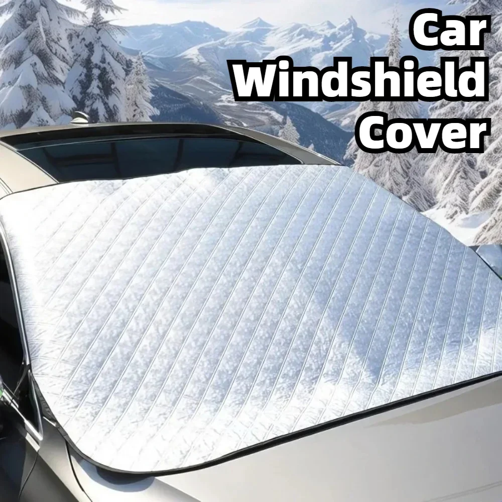 Thickened Car Cover Half Face Shield Sun Protection Rainproof Snowproof Freezing Protection All Seasons Universal Vehicle Hood