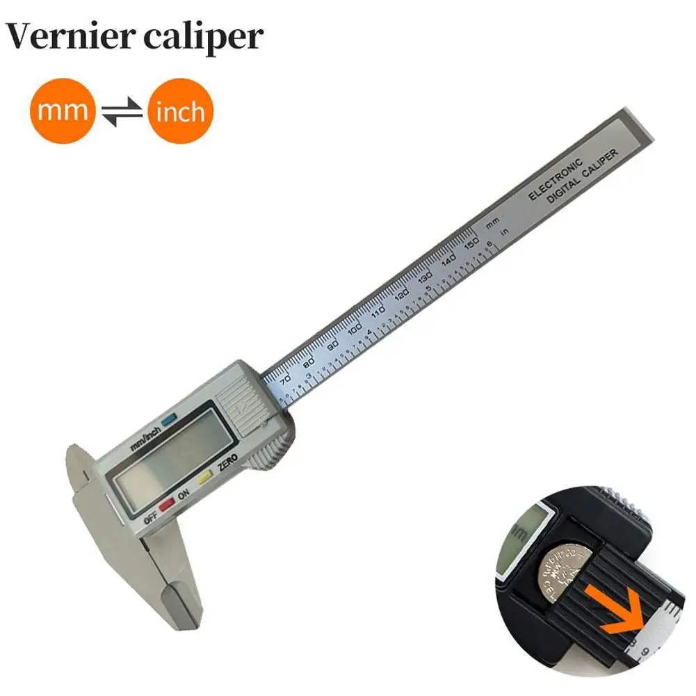 Digital Vernier Caliper 0-150mm Measuring Range Measuring Electronic Screen Caliper Waterproof IP54 Vernier Tool LCD With L P9O3