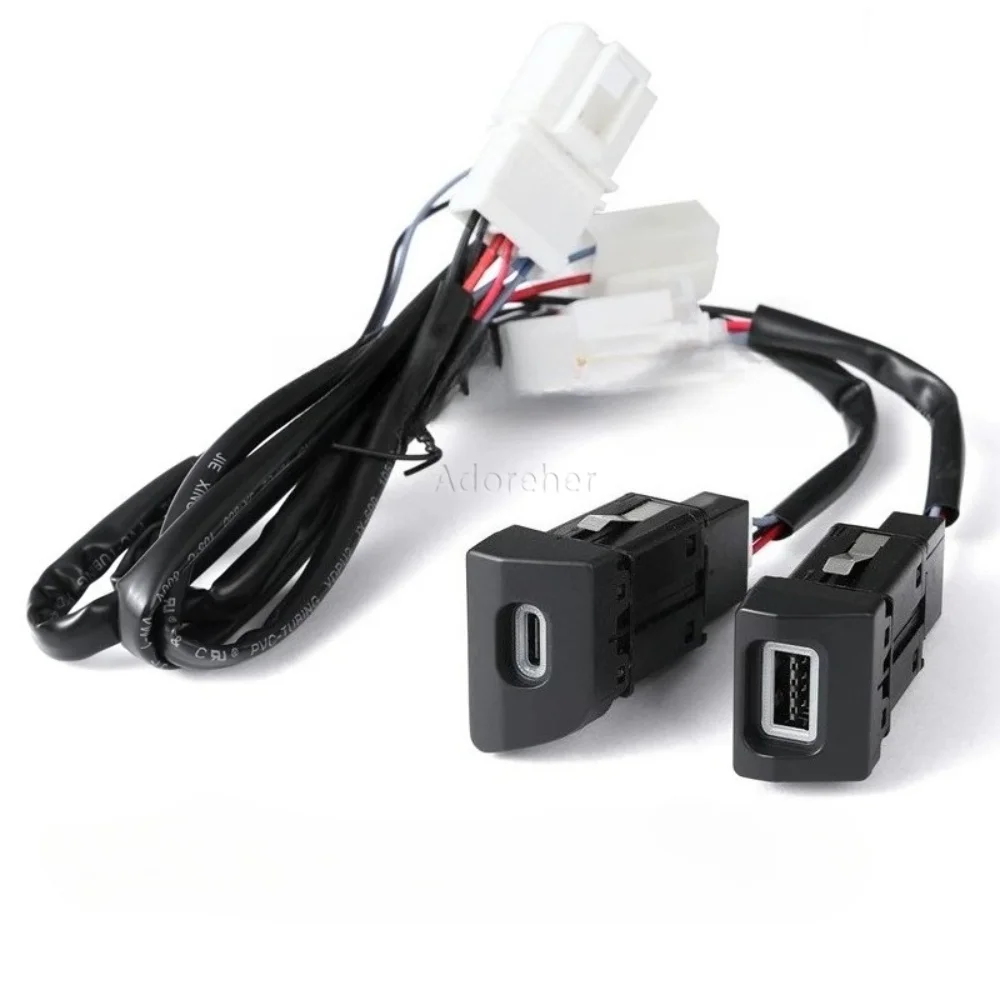 Auto-Ladegerät QC3.0 USB Typ-C Anschluss Modifizierter Schalthebel-Ladeadapter Passend für Skoda Superb Modelle 2010-2013 – Detail 5
