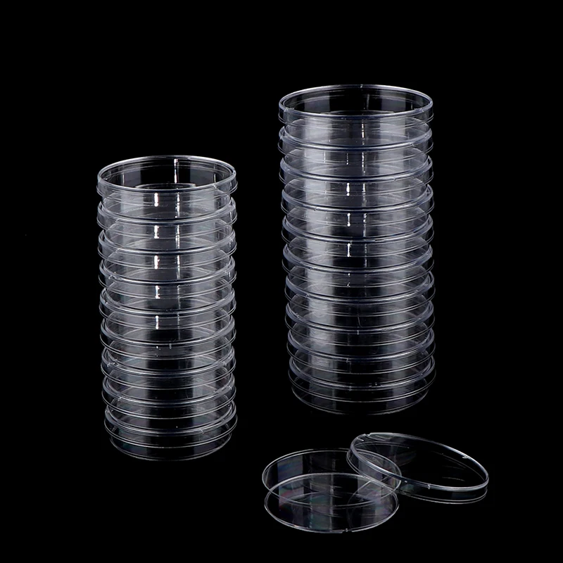 10Pcs 70mm Polystyrene Sterile Petri Dishes Bacteria Culture Dish For Laboratory Medical Biological Scientific Supplies