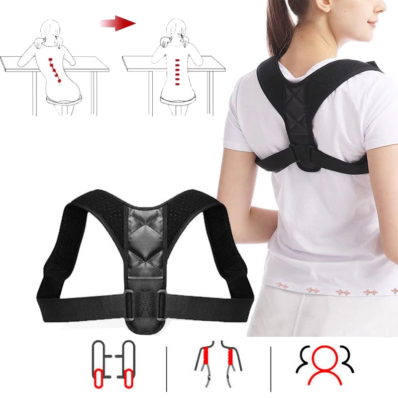 

Back Posture Corrector Adjustable Neck Brace Training Equipment Home Office Man Woman Postura Shoulder Support Correction Belt