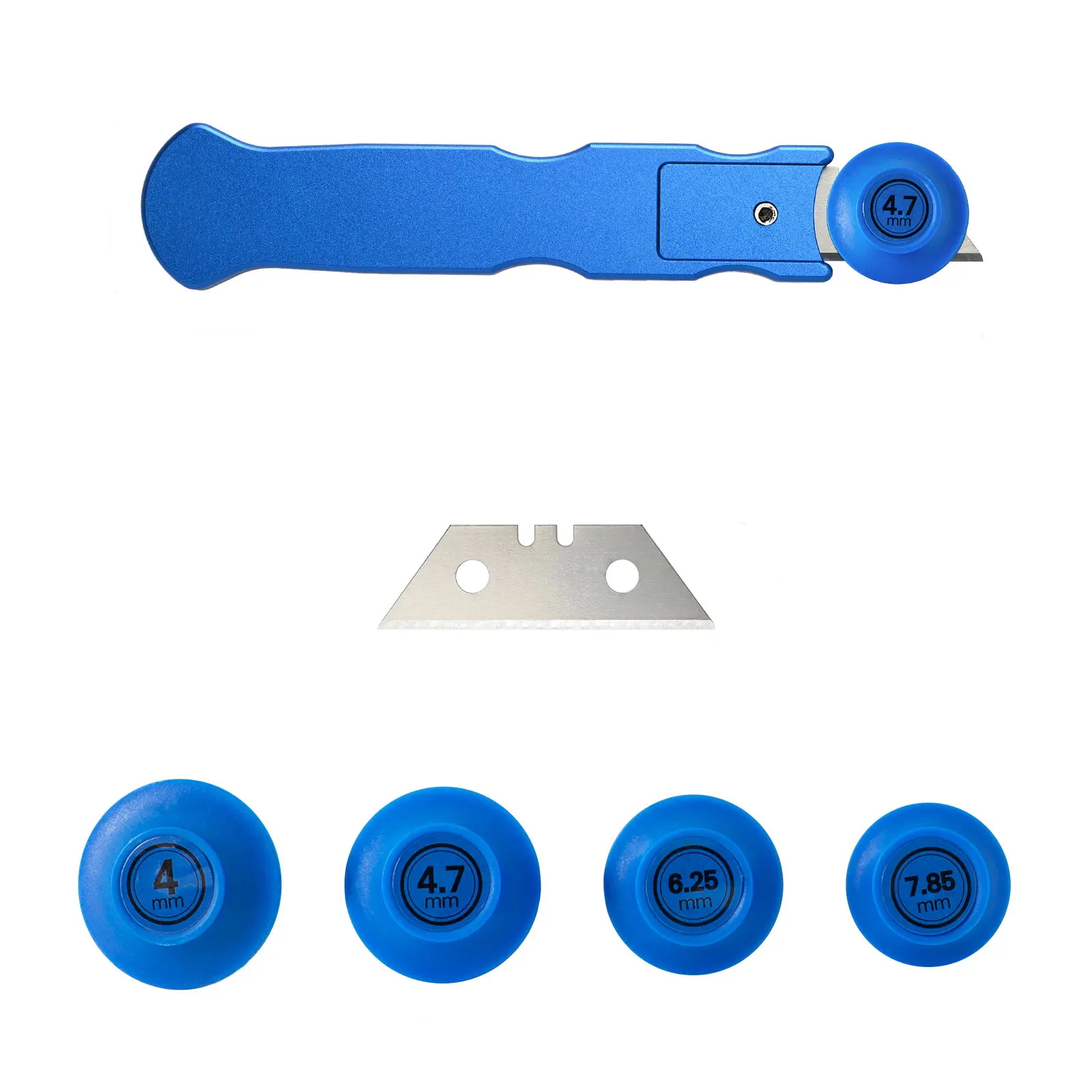 foshio-カーラッピング-エッジローラーナイフセット-自動車フィルム貼り付け用ローリングカッター-ホイールガイド付き切断ツール-替刃10枚付き