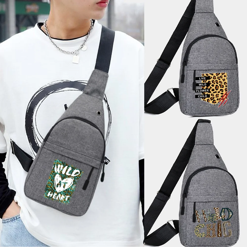 

Men Bags Chest Anti-theft Bags Crossbody Bags Zip Sling Shoulder Bag for Women Satchels Wild Print Sling Bag New Small Backpacks