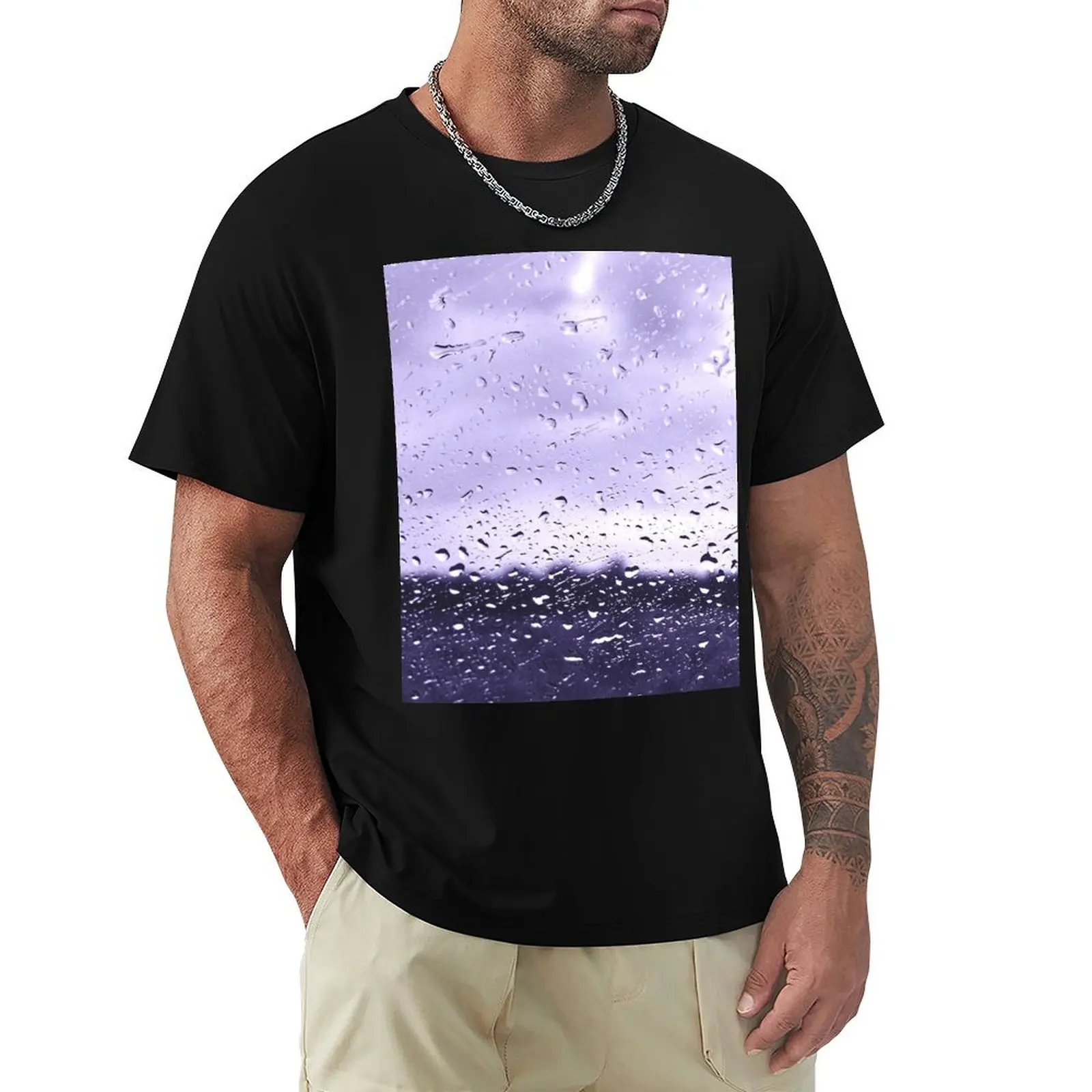 

Purple Rain T-Shirt funny costumes anime shirt vintage clothes Men's cotton t-shirt