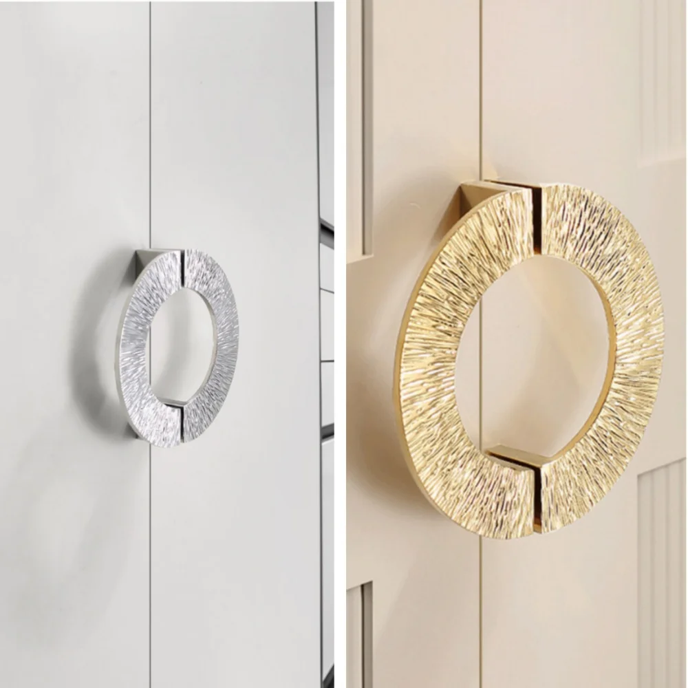 

Роскошная полукруглая ручка для мебели, дверная ручка ящика, латунная кованая хромированная золотая ручка для шкафа, ручки для шкафа