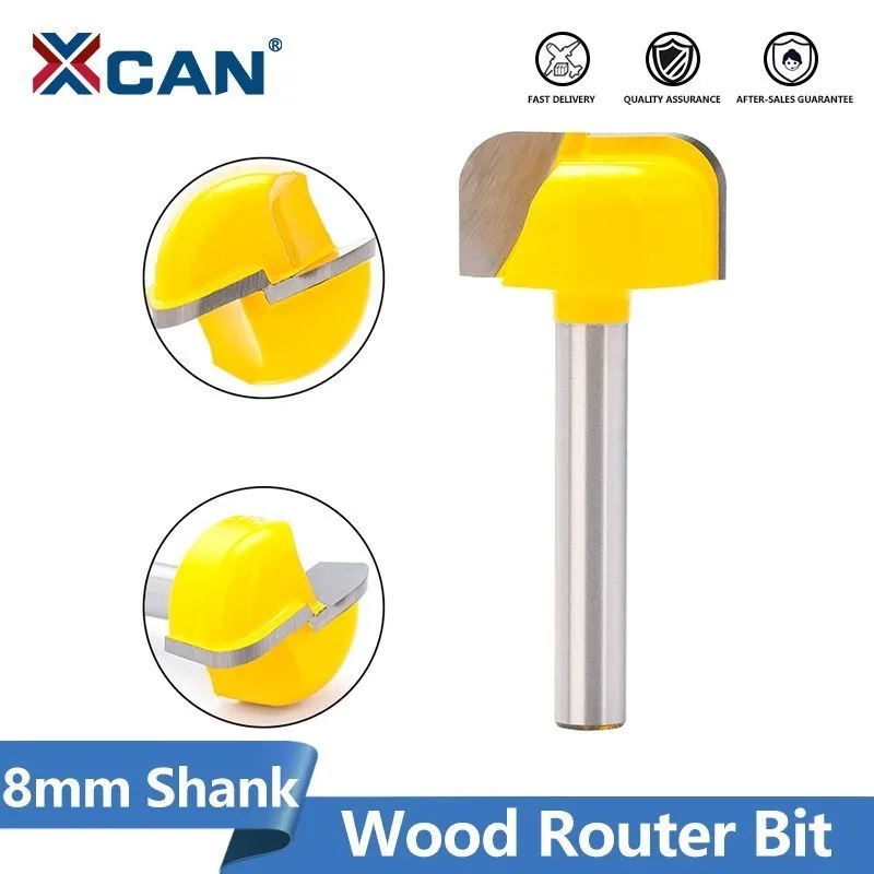 XCAN Router Bit 8mm Shank Bowl & Tray Dish Carving Router Bit Dia 1-1/8