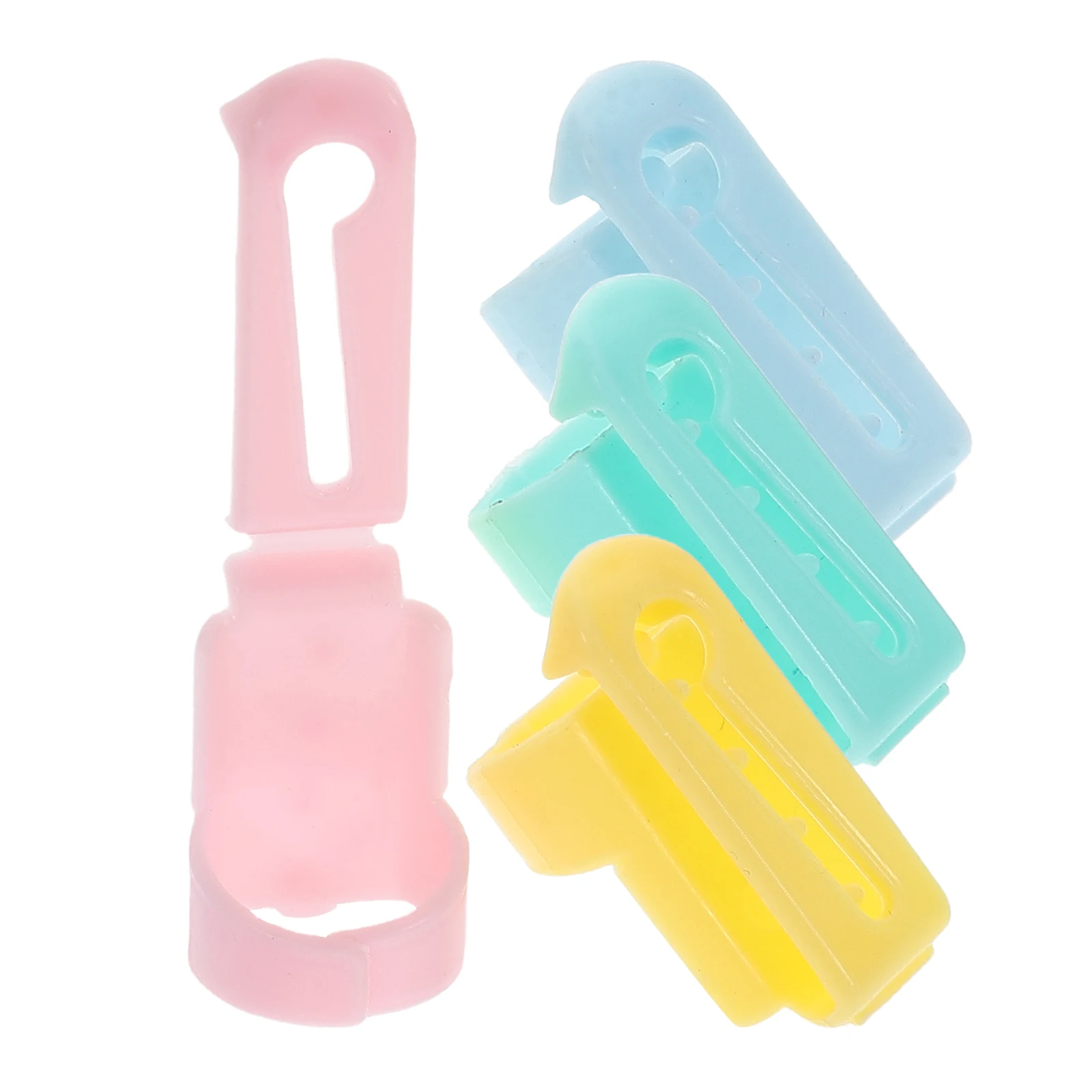 

4 Pcs Yarn Guide Finger Ring Crochet Hand Knitted Sweater Tools Accessories Wooden Knitting Aids Wool Weaving Hook Thread Holder