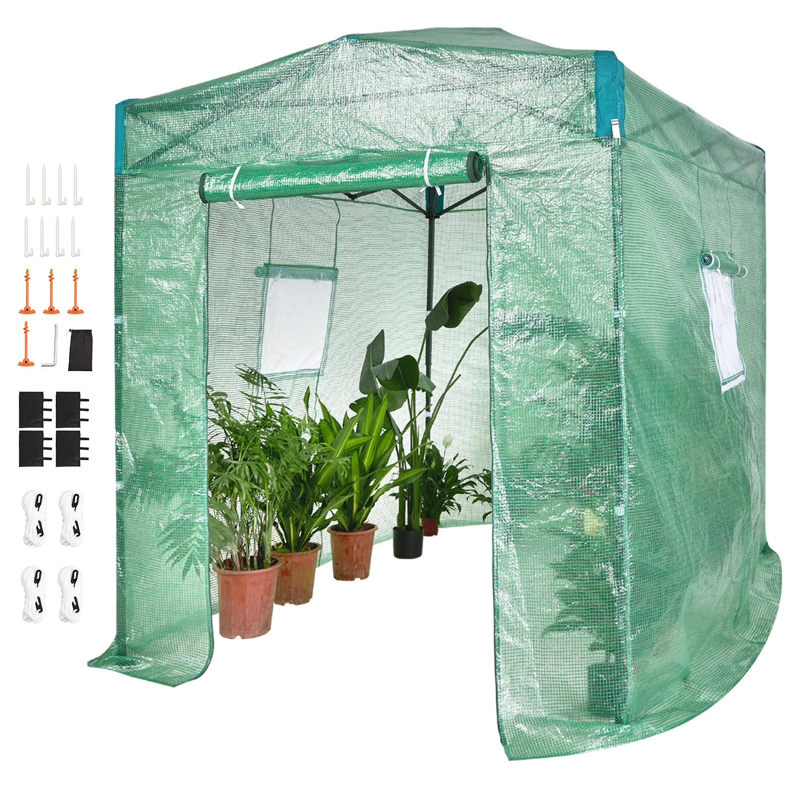 VEVOR Pop Up Greenhouse Outdoor Simplicity Pop-up Green House High Strength PE Cover for Garden Backyard Planting and Storage