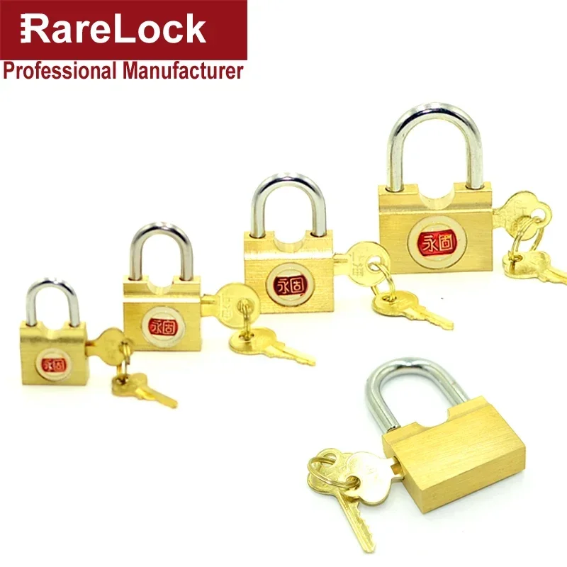 Brass Mini Padlock Key Lock for Barn Drawer Cabinet Diary Bag Backpack Mailbox Air Box Rarelock MS557 i