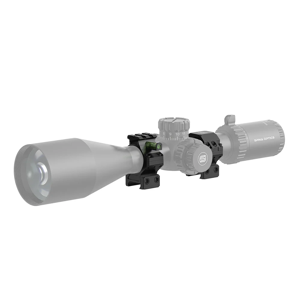 Jagdzielfernrohr-Montageringe SPINA OPTICS für 30mm Rohrzielfernrohre, Picatinny-Schiene, 5 Schrauben, superstabile Befestigung mit Wasserwaage – Detail 5