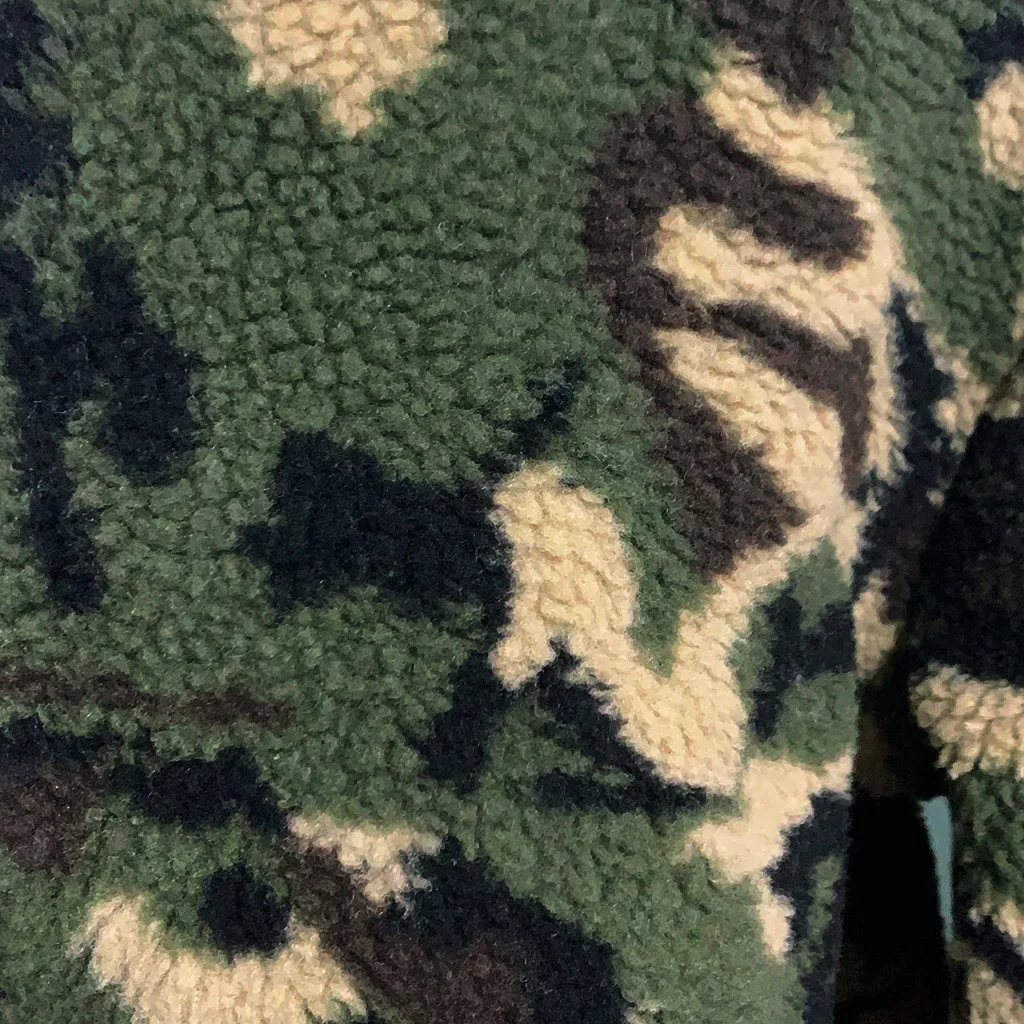 New Women's Casual Jacket Fashion Camouflage Hooded Drawstring Plush Sweater Zipper Jacket Women  Autumn and Winter