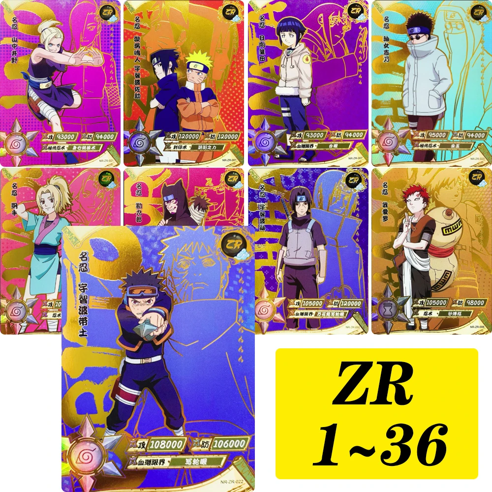 KAYOU NARUTO ZR CARD 1~36 series Anime characters Gaara Senju Hashirama Collection card Christmas birthday gift Game toys
