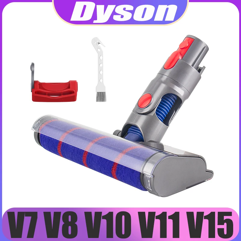 

Soft Roller Brush Head For Dyson V7 V8 V10 V11 SV12 V15 Vacuum Cleaner Motorized Floor Brush Head Tool Hardwood Floor Attachment