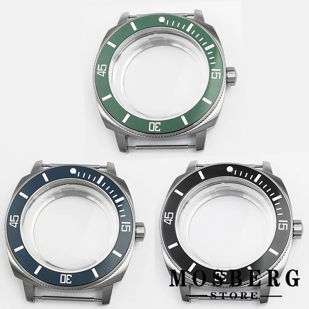 42mm Watch Case Silver Solid Stainless Steel For NH35 NH36 Automatic Watch Movement Accessorie