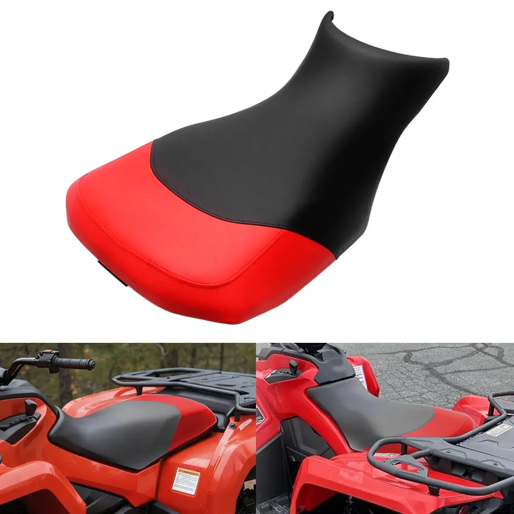 Leather Seat Pad Cover Assembly ATV Parts For Can-Am Outlander 400 450 500 L 570 650 850 800R 1000R MAX 2013-2025 Black Red