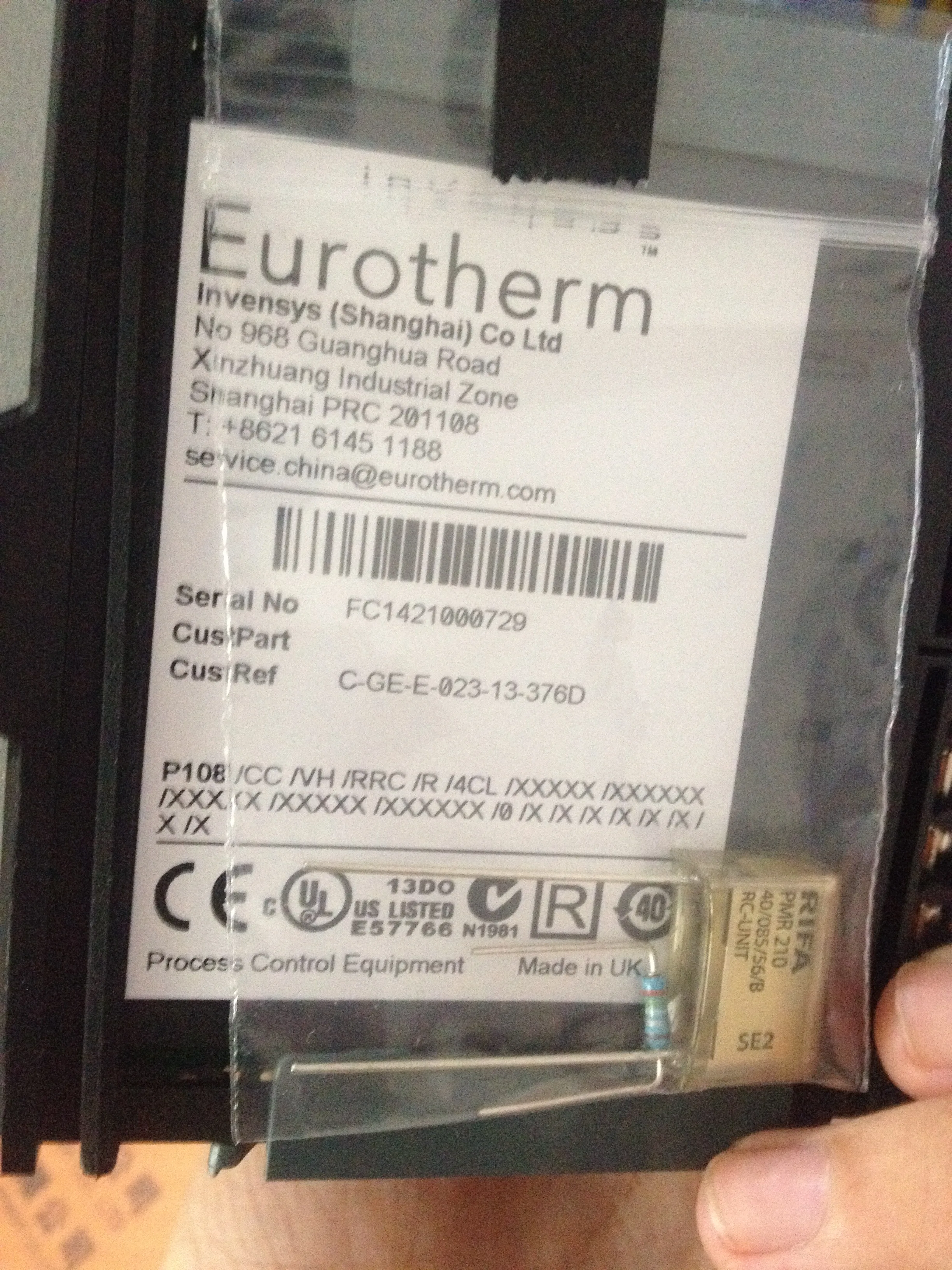 New original Eurotherm P108 /CC/VH/LRR/R/4CL temperature control instrument