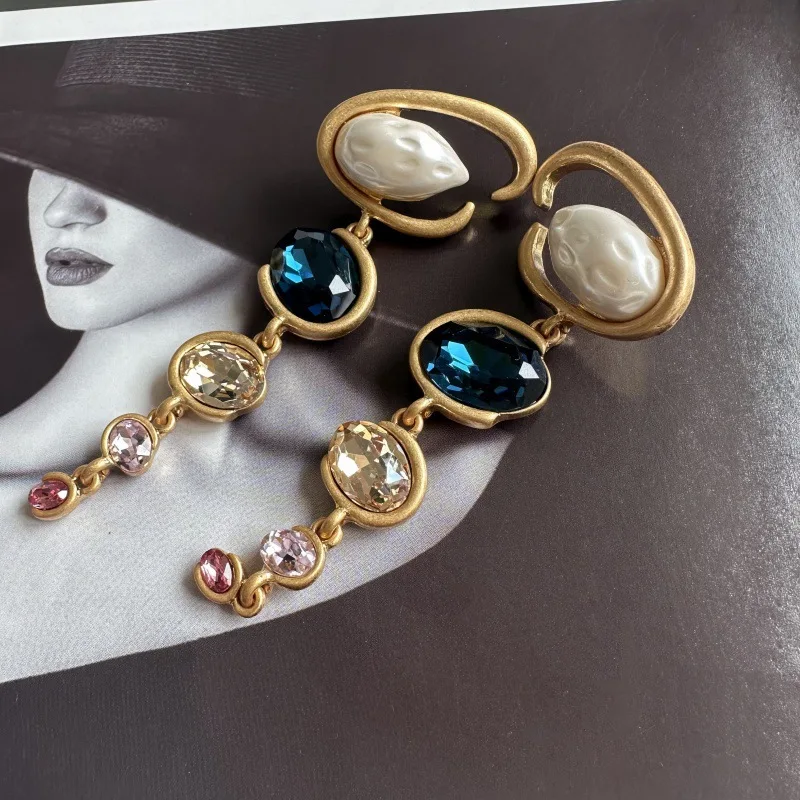 Fashion Jewelry High-End Exaggerated Long Pendant Earrings for Women, Party Gifts Jewelry Studs Timeless Gem Vault